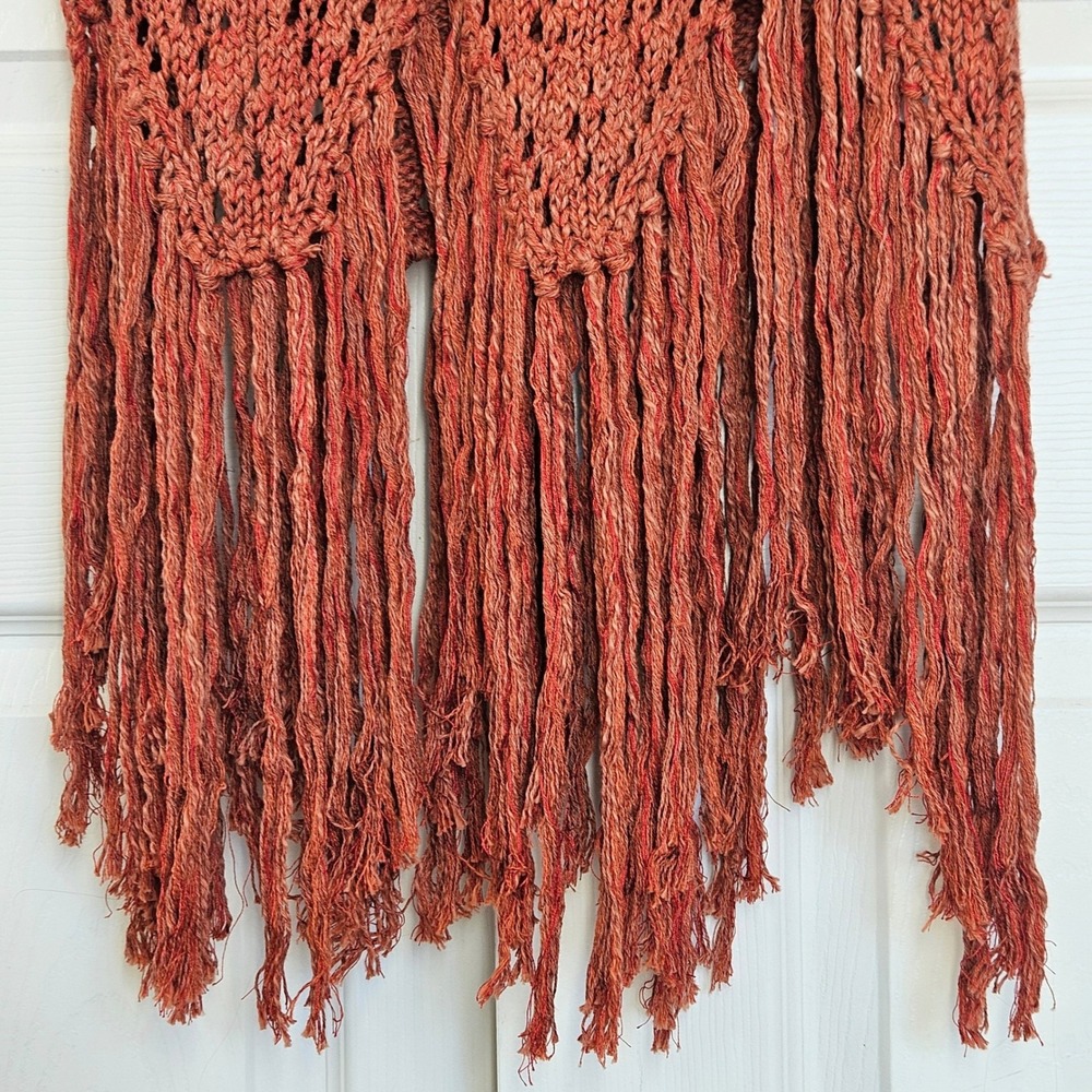 Free People | Constellation Crochet Fringe Tunic Mars Dust NWT Size XS - Picture 8 of 11